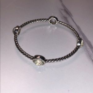 David Yurman Bangle with clear stones